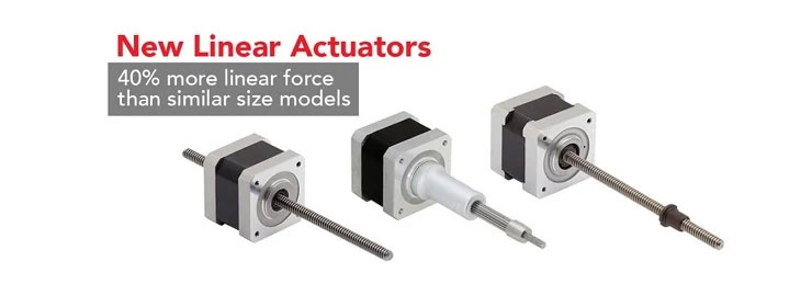 Figure 1. The unique design of the linear actuator enables it to have a higher output force per frame size than similar competitive offerings.